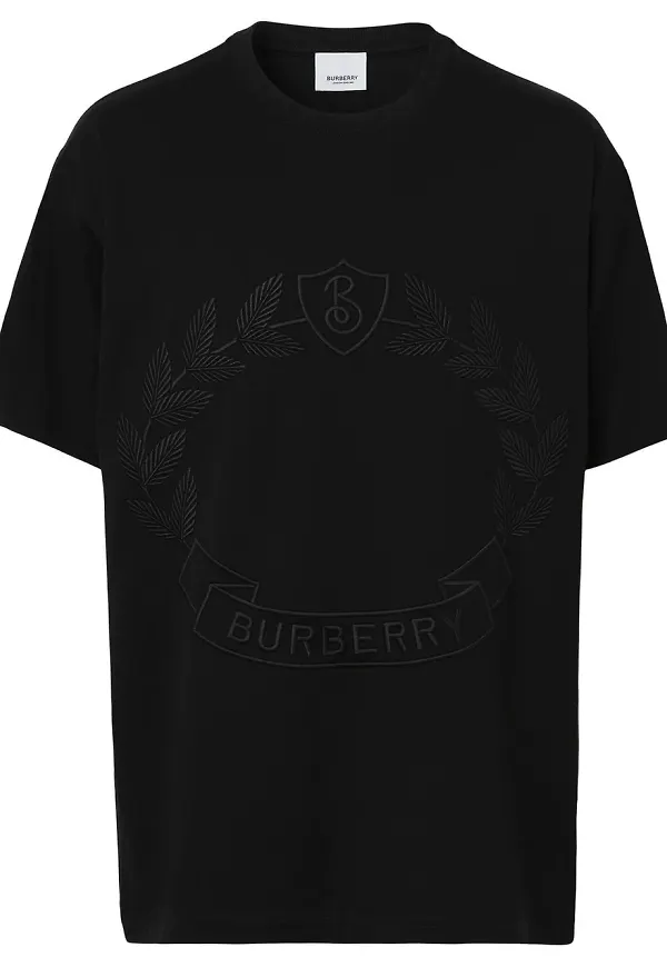 Burberry t-shirt med brodyr - Svart