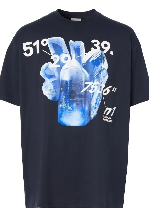 Burberry t-shirt med grafiskt tryck - Blå