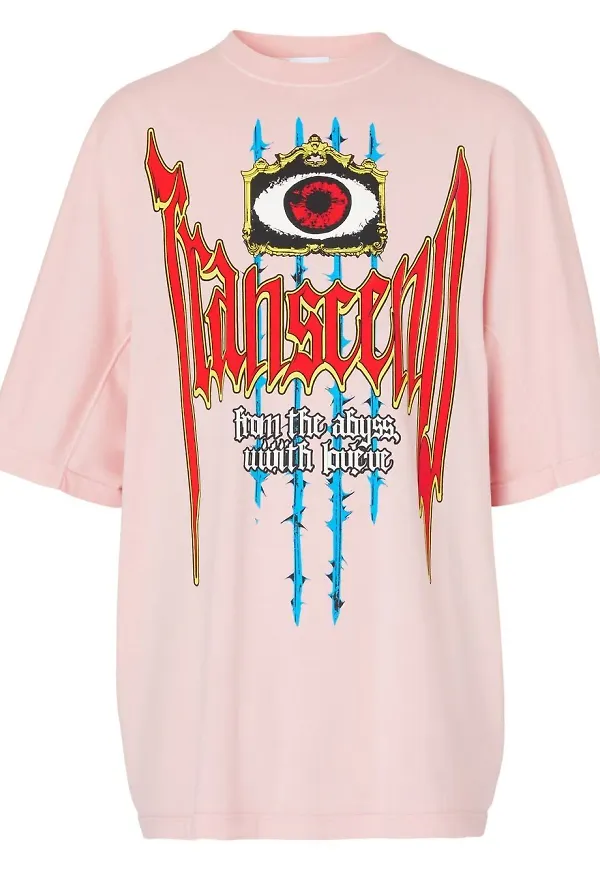 Burberry t-shirt med grafiskt tryck - Rosa