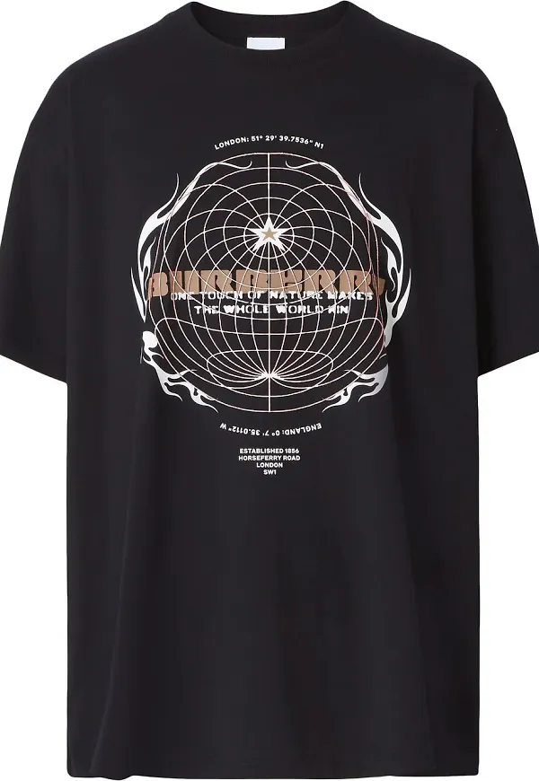 Burberry t-shirt med grafiskt tryck - Svart