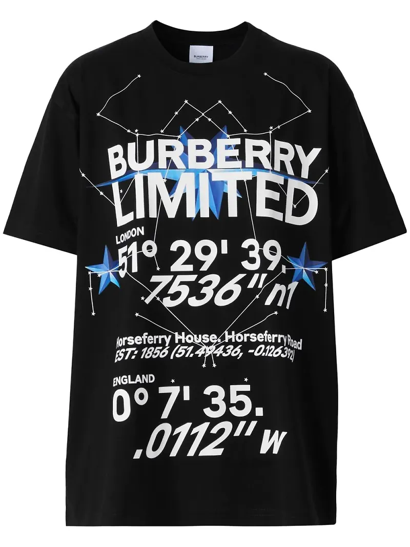 Burberry t-shirt med grafiskt tryck - Svart
