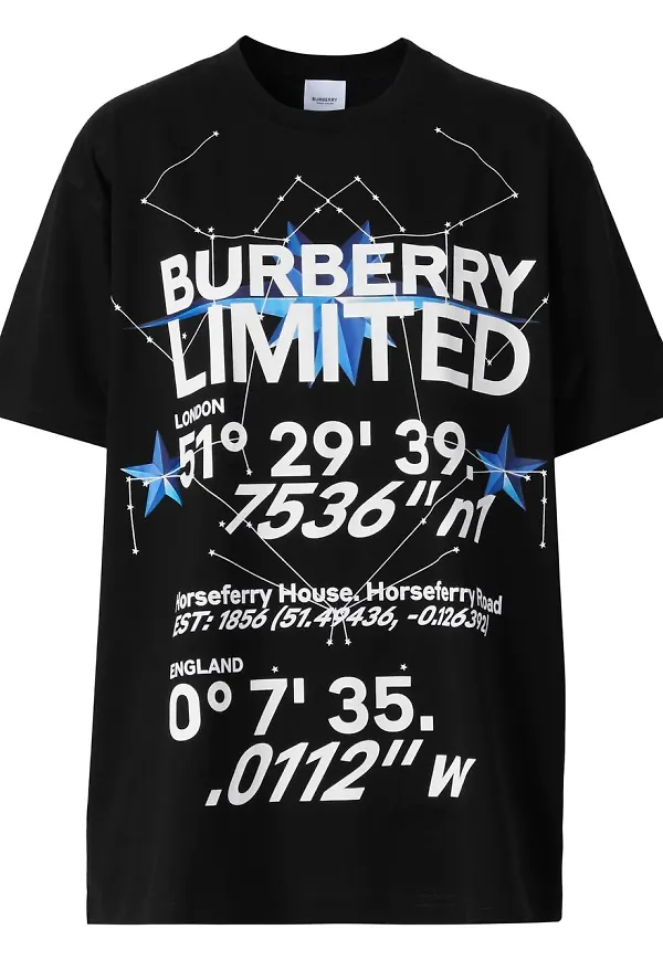 Burberry t-shirt med grafiskt tryck - Svart