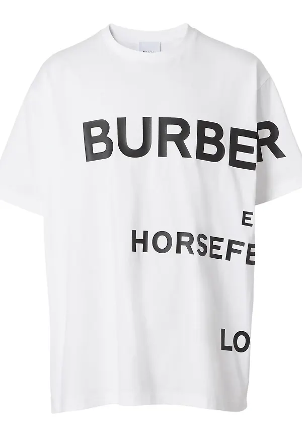 Burberry t-shirt med Horseferry-tryck - Vit