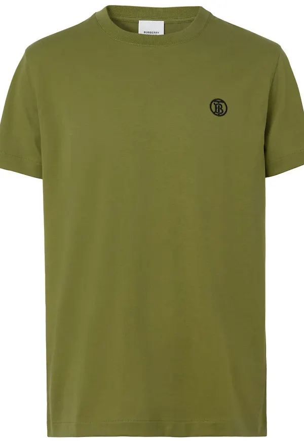 Burberry t-shirt med monogram - Grön