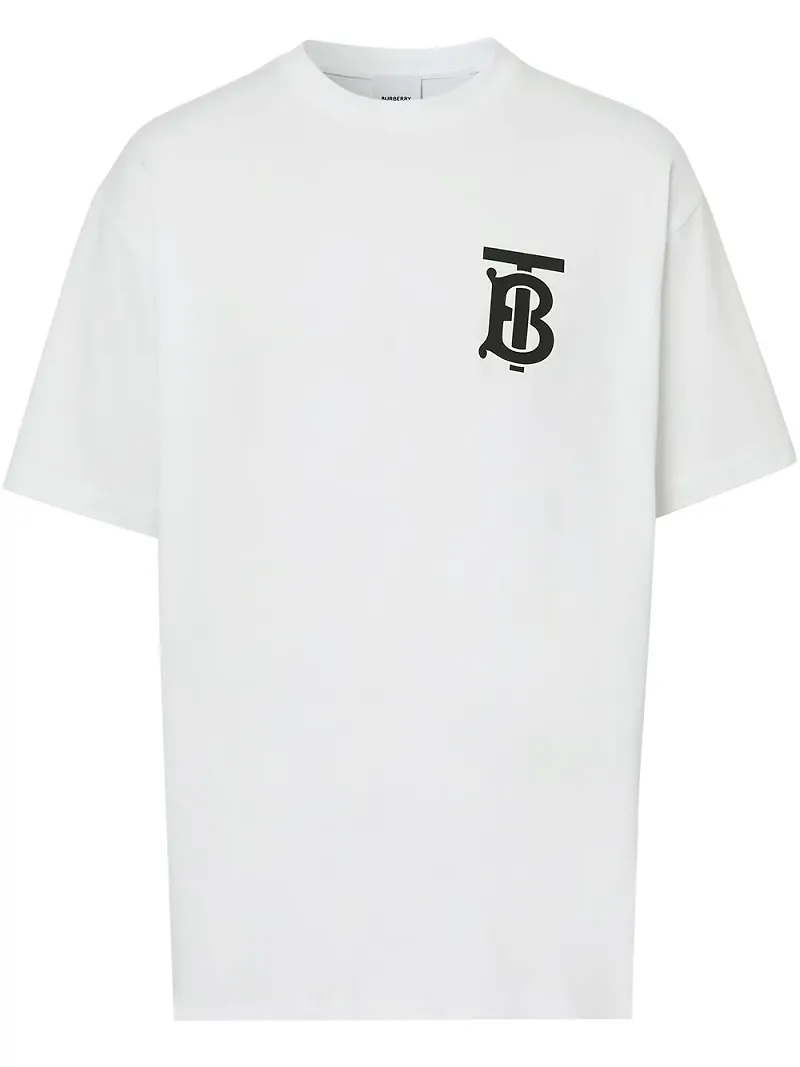 Burberry t-shirt med monogram - Vit