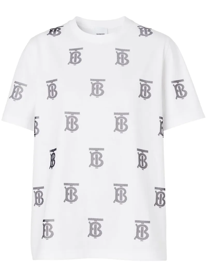 Burberry t-shirt med monogram - Vit