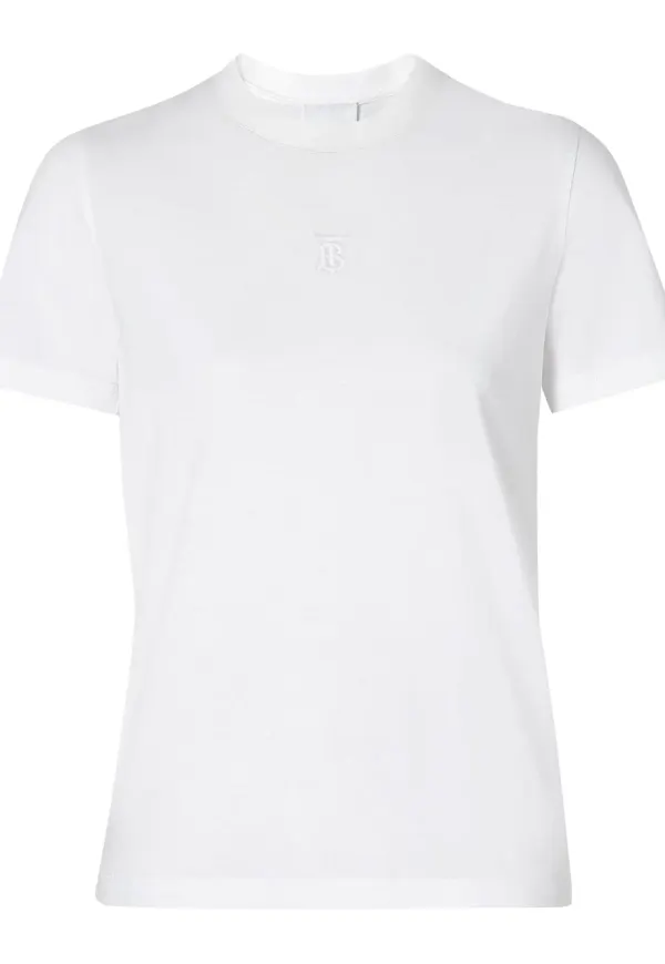 Burberry t-shirt med monogram - Vit