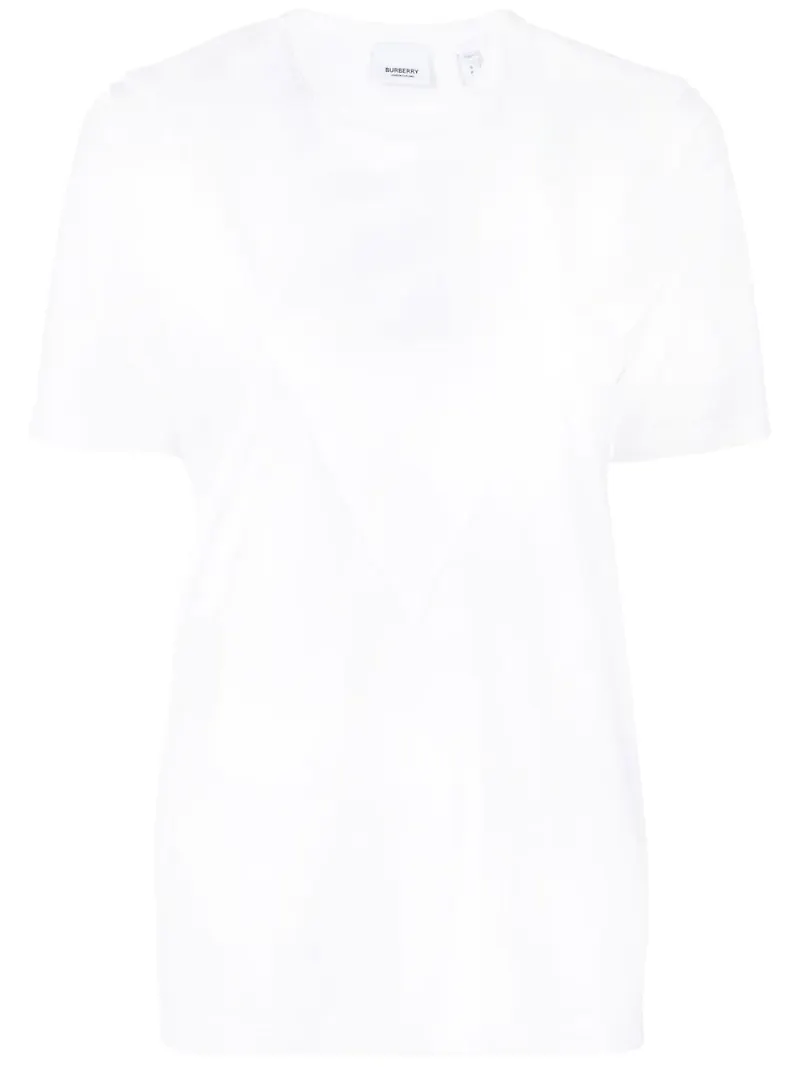 Burberry t-shirt med panel - Vit