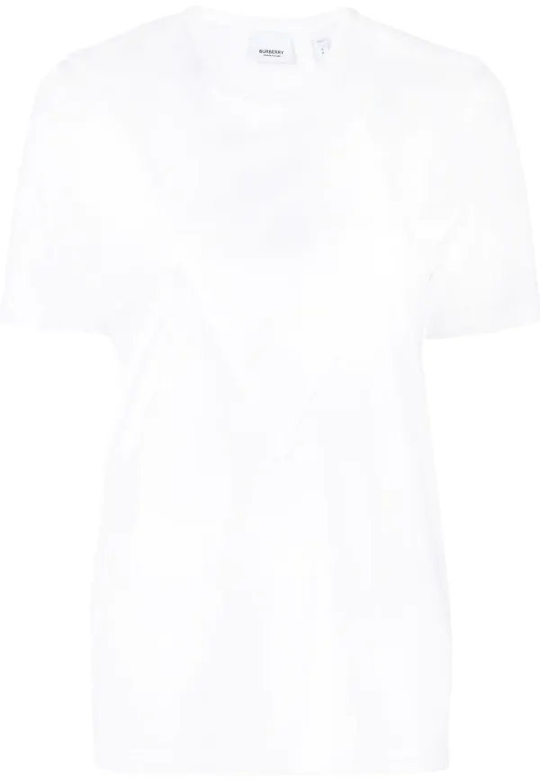 Burberry t-shirt med panel - Vit