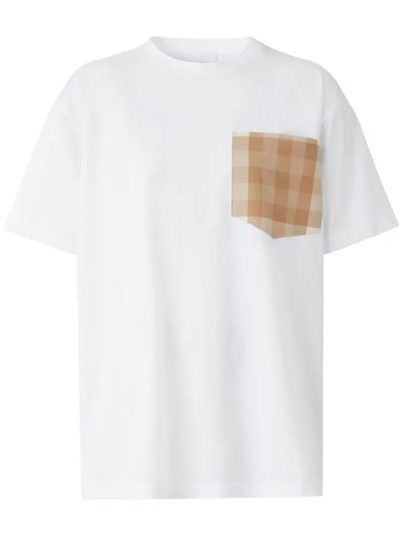 Burberry t-shirt med påsydd ficka - Vit