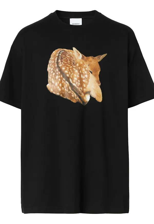 Burberry t-shirt med rådjurstryck - Svart