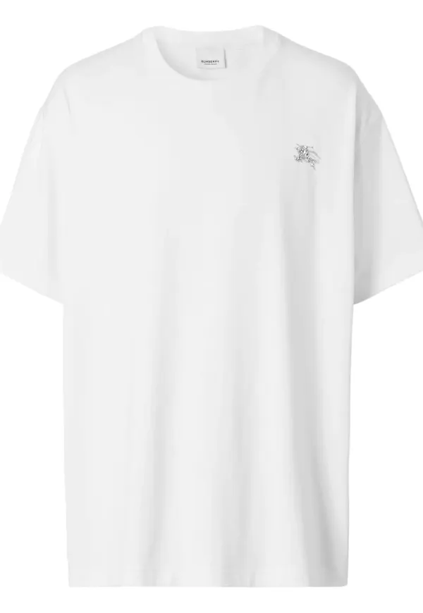 Burberry t-shirt med strass - Vit