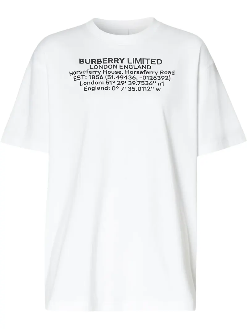 Burberry t-shirt med texttryck - Vit