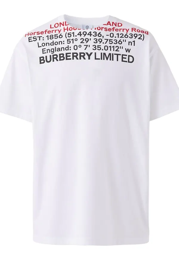 Burberry t-shirt med tryck - Vit