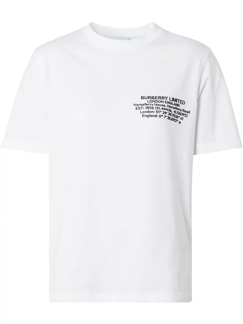 Burberry t-shirt med tryck - Vit