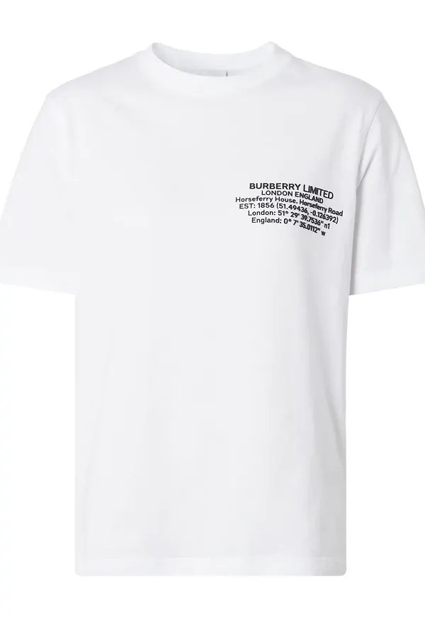Burberry t-shirt med tryck - Vit