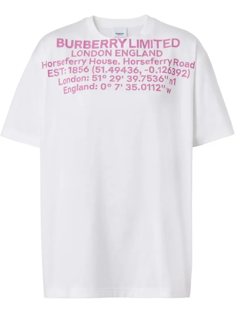 Burberry t-shirt med tryck - Vit