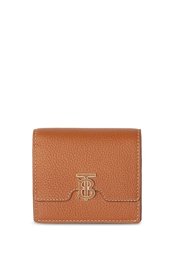 Burberry TB-plaque folding wallet - Brun