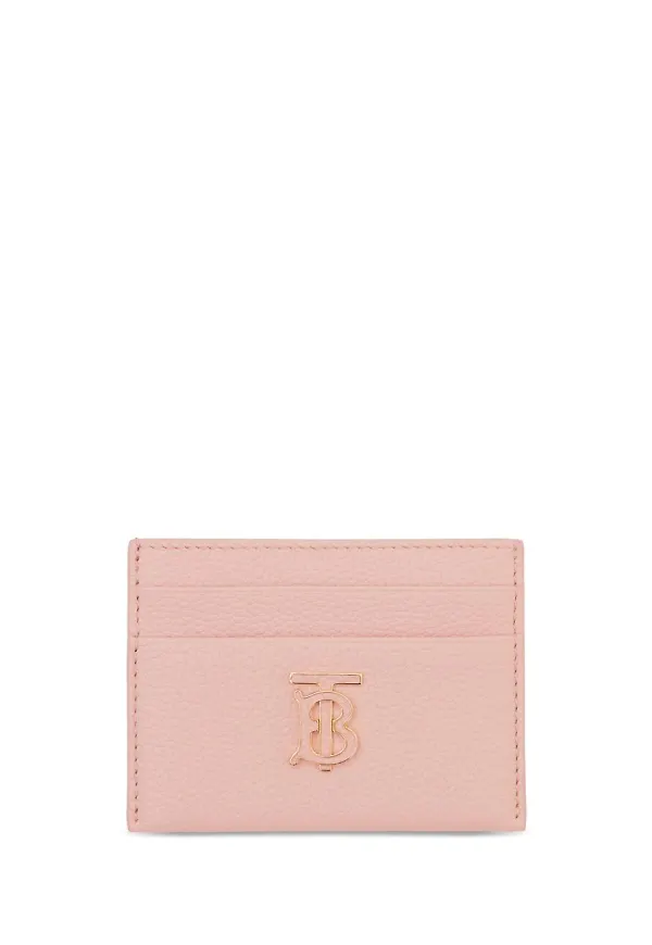 Burberry TB-plaque leather card case - Rosa