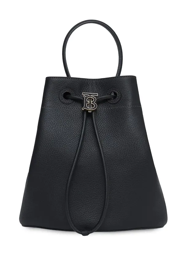 Burberry TB bucketbag med plakett - Svart