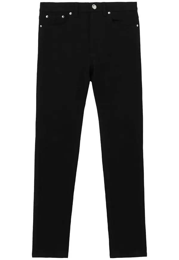 Burberry TB skinny-jeans med monogram - BLACK