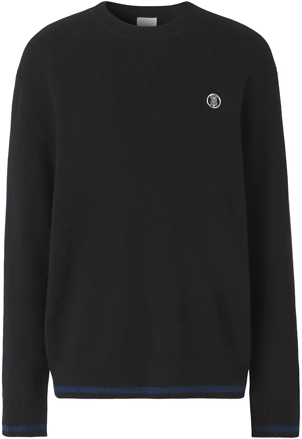 Burberry TB tröja med monogram - Svart