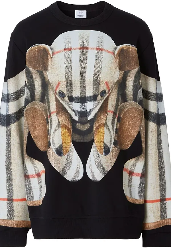 Burberry Thomas Bear mönstrad sweatshirt - Svart