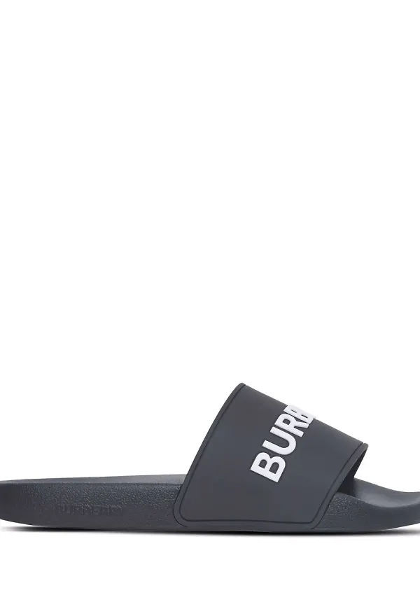 Burberry tofflor med logotyp - Svart