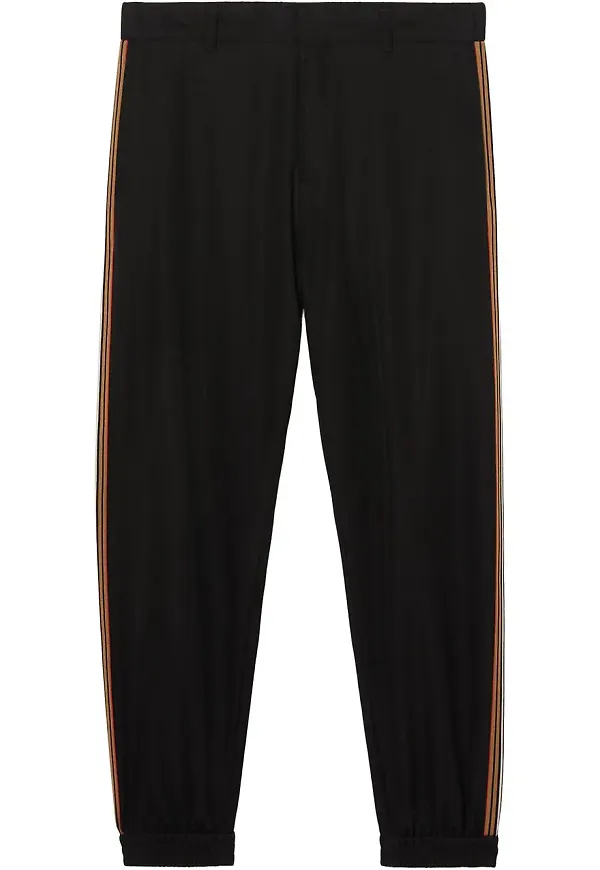 Burberry trackpants med randdetalj - Svart