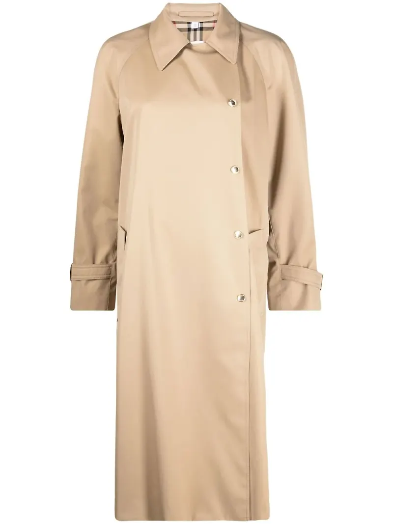 Burberry trenchcoat med tryckknapp - Neutral