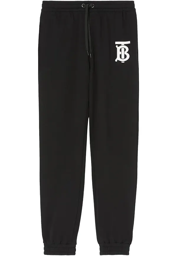 Burberry träningsbyxor med monogram - Svart