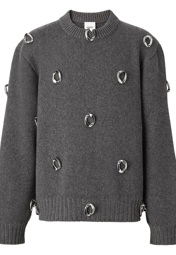 Burberry tröja med kedjedetalj - Grå