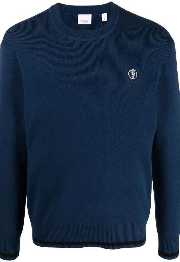 Burberry tröja med monogram - Blå
