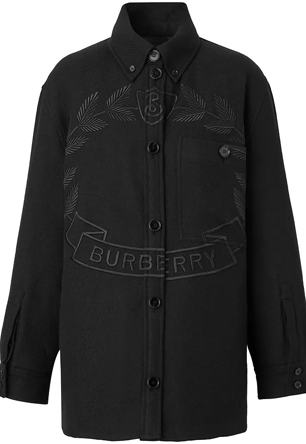 Burberry ulljacka med brodyr - Svart