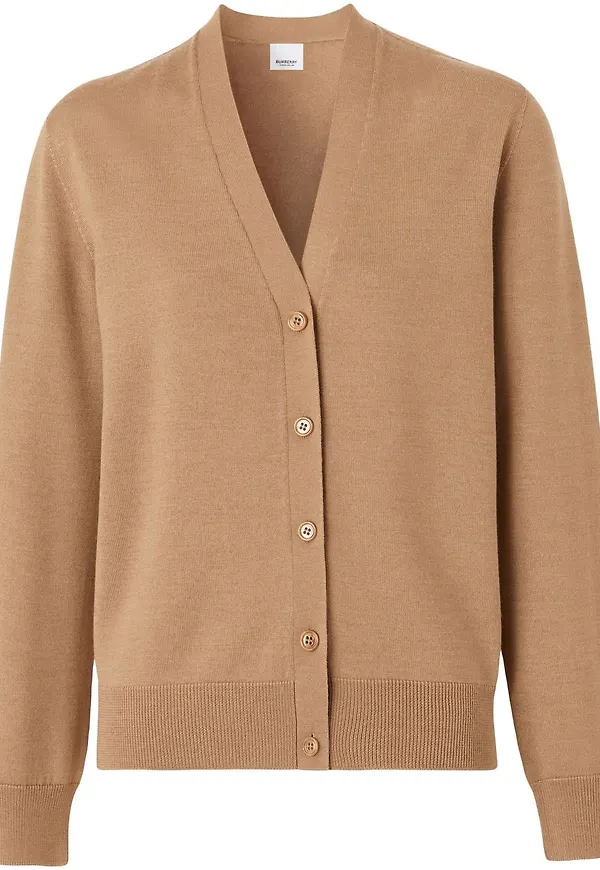 Burberry v-ringad långärmad kofta - Neutral