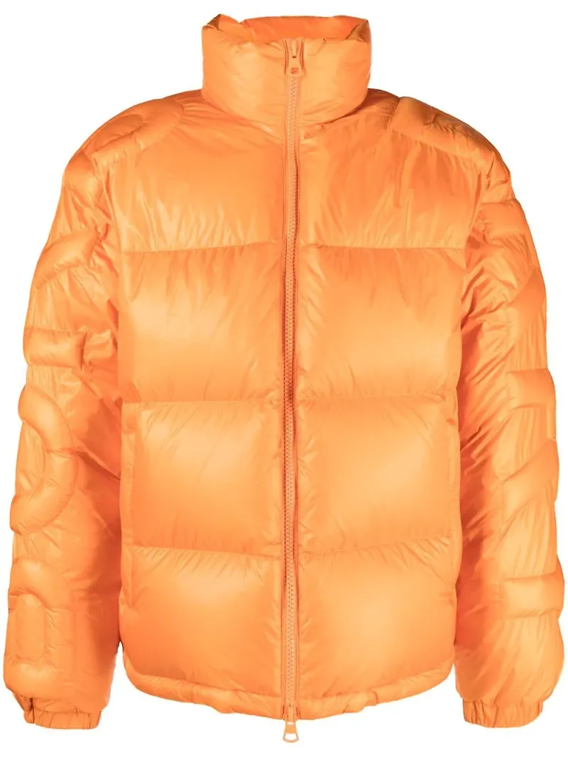 Burberry vadderad jacka med quiltad logotyp - Orange