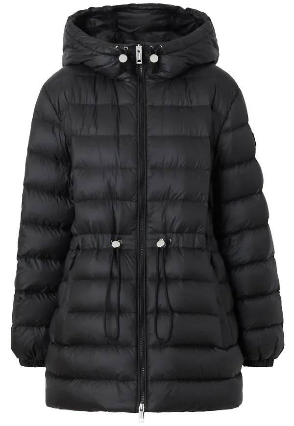 Burberry vadderad kappa med dragsko - Svart
