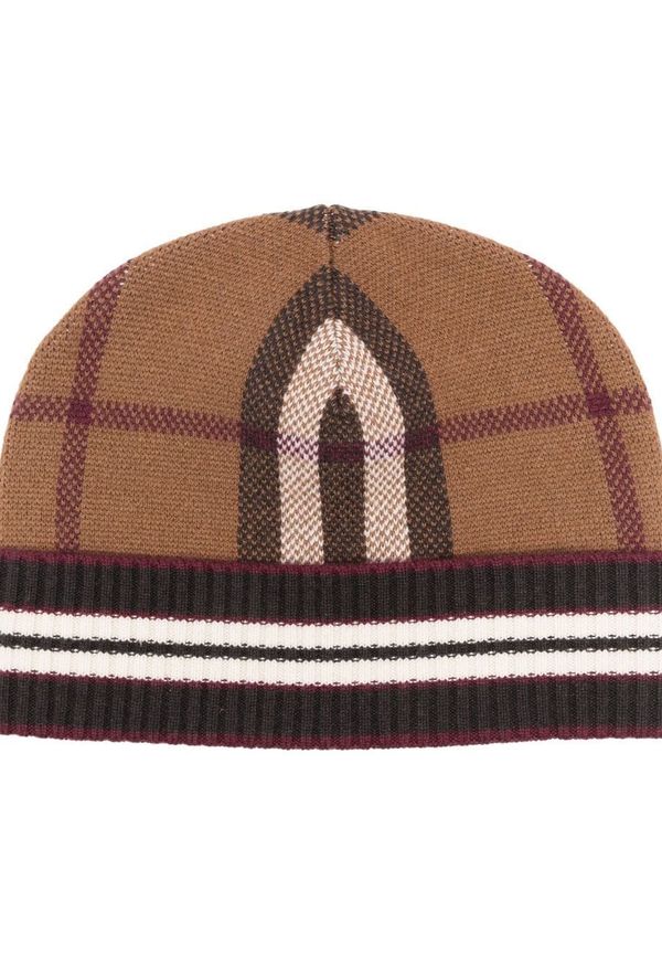 Burberry vintagerutig mössa i kashmir - Brun