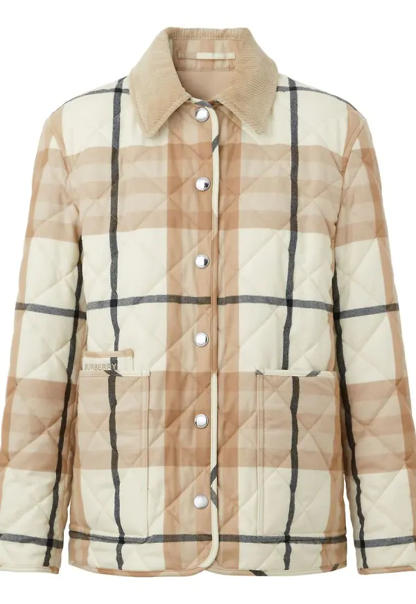 Burberry vintagerutig quiltad jacka - Neutral
