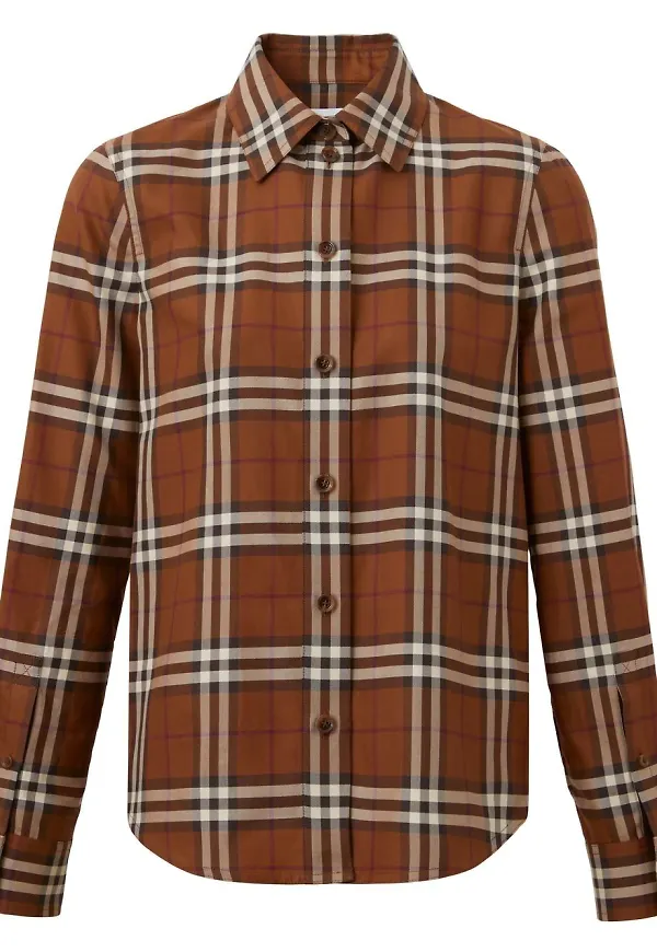 Burberry vintagerutig skjorta - Brun