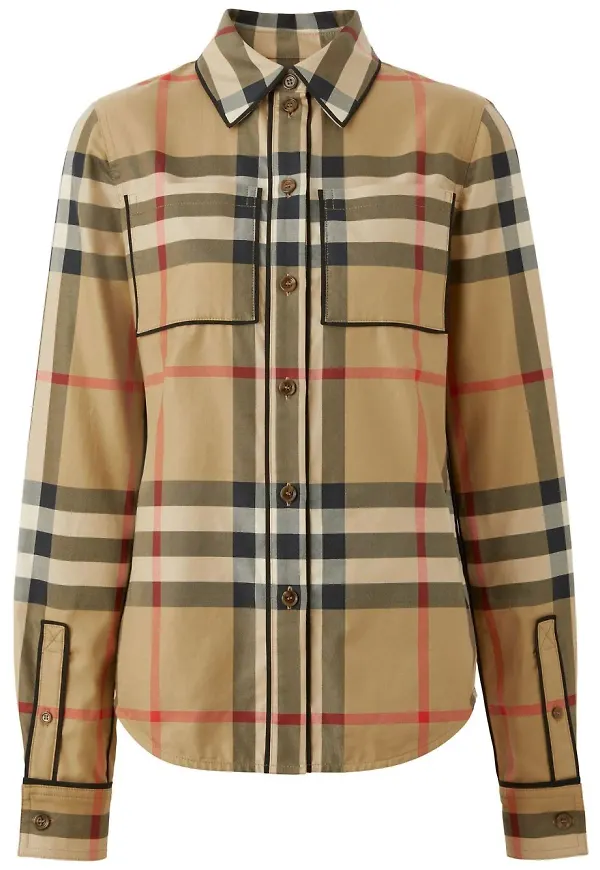 Burberry vintagerutig skjorta - Neutral