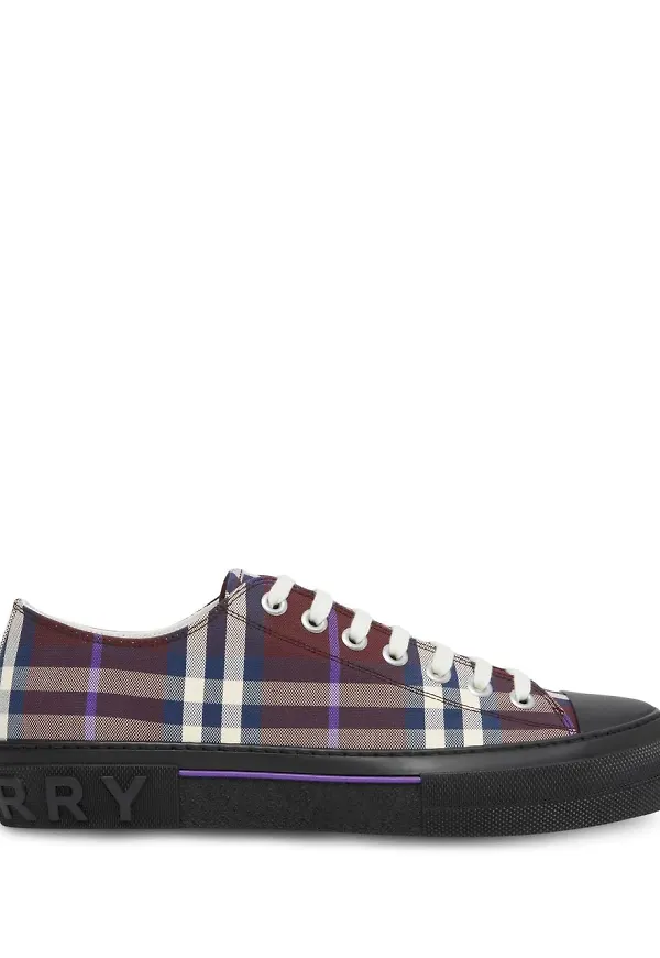 Burberry vintagerutiga låga sneakers - Svart
