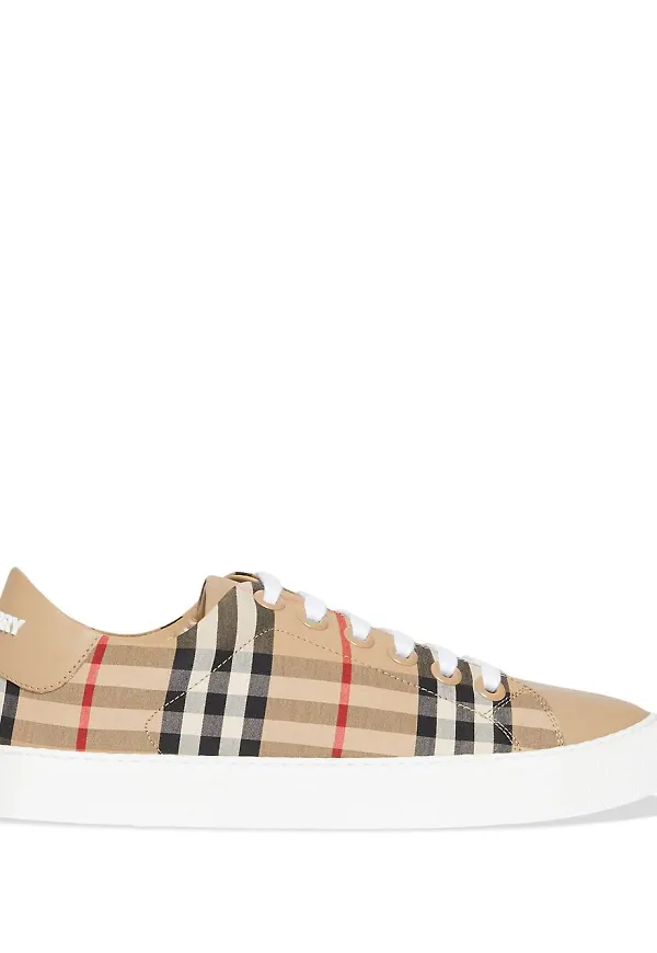 Burberry vintagerutiga sneakers - Brun