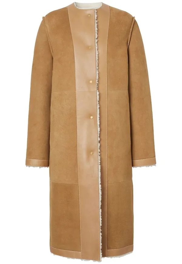Burberry vändbar fårskinnskappa - Brun