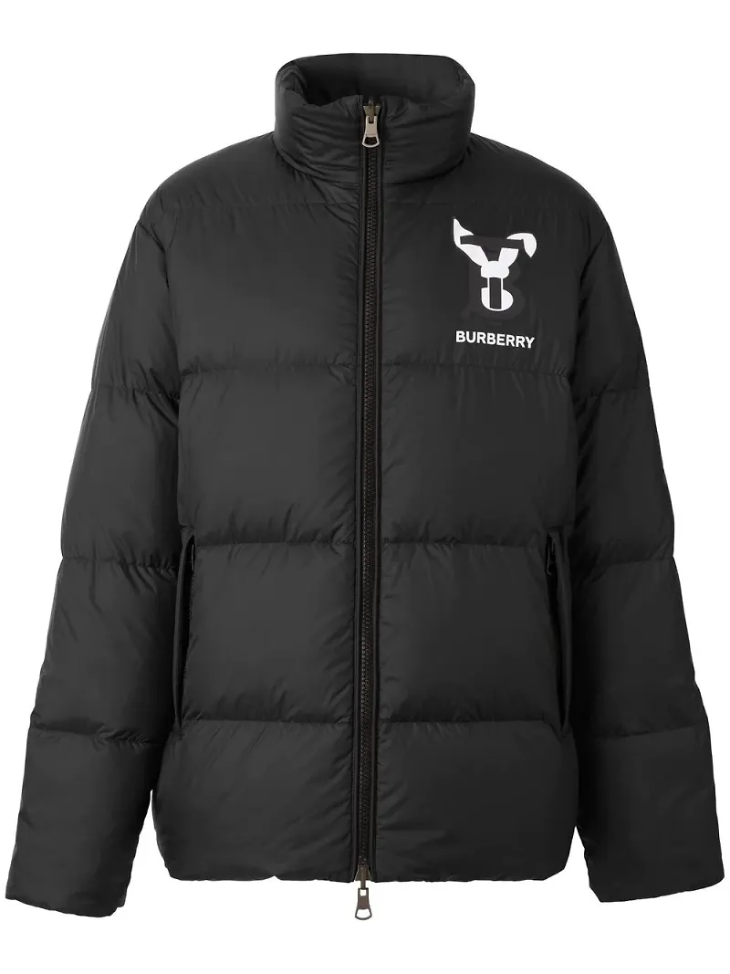 Burberry vändbar puffjacka i jacquard - Svart