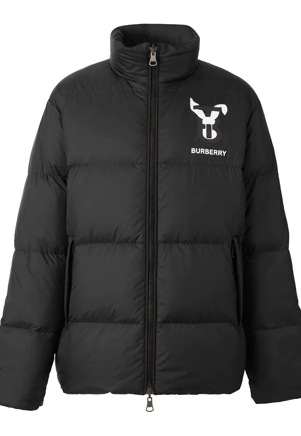 Burberry vändbar puffjacka i jacquard - Svart