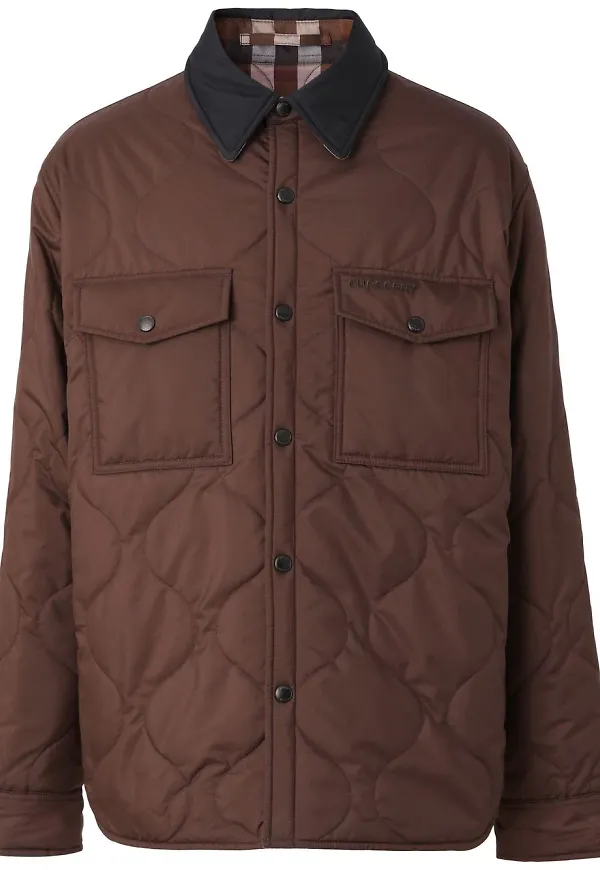 Burberry vändbar quiltad överskjorta - Brun