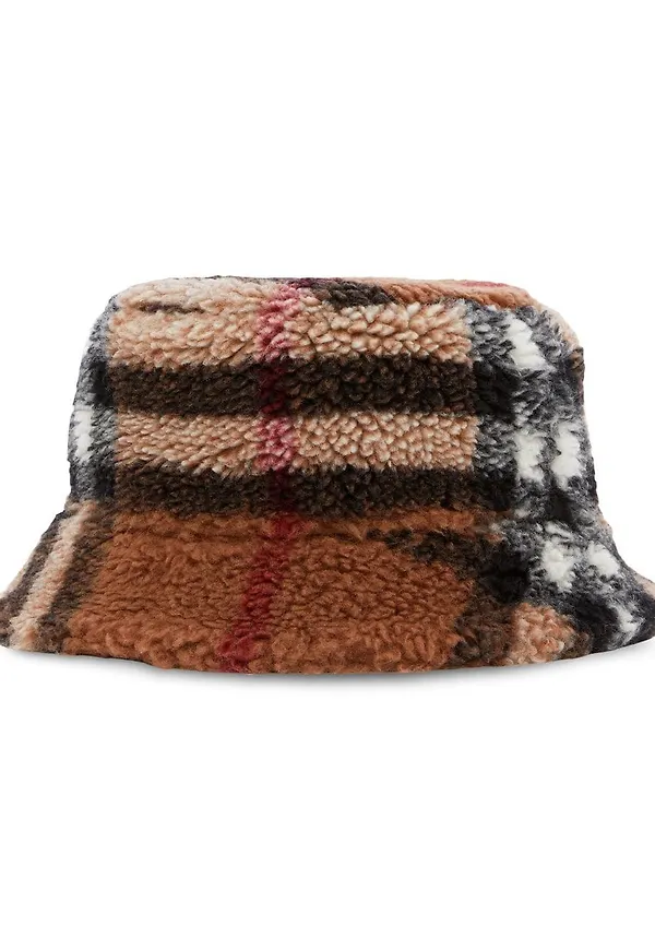 Burberry vändbar rutig fiskehatt - Brun