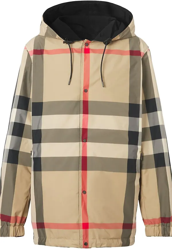 Burberry vändbar rutig jacka - Svart