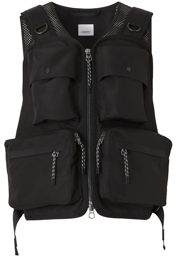 Burberry väst med fickor - BLACK